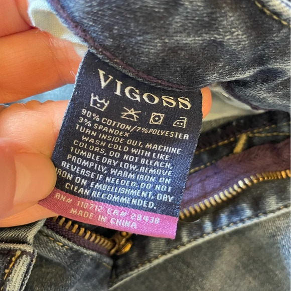 VIGOSS Women’s Blue Distressed Classic Fit Thompson Tomboy Jean Size 27 - Picture 6 of 12